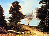 Washington Allston Canvas Paintings - Landscape With A Lake